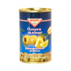 Оливки DELKOFF 281/300 зел.с лимоном 314мл с/кл ж/б/Испания/